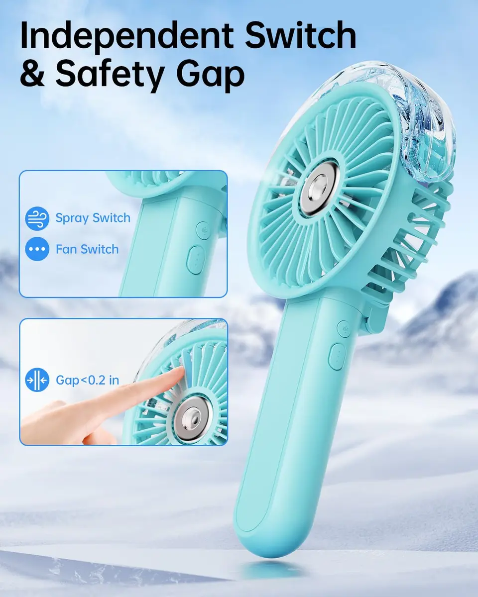 SWEETFULL Portable Misting Fan 30ml (1.01 Fl Oz) | Cools and Hydrates Face On-the-Go - view 5