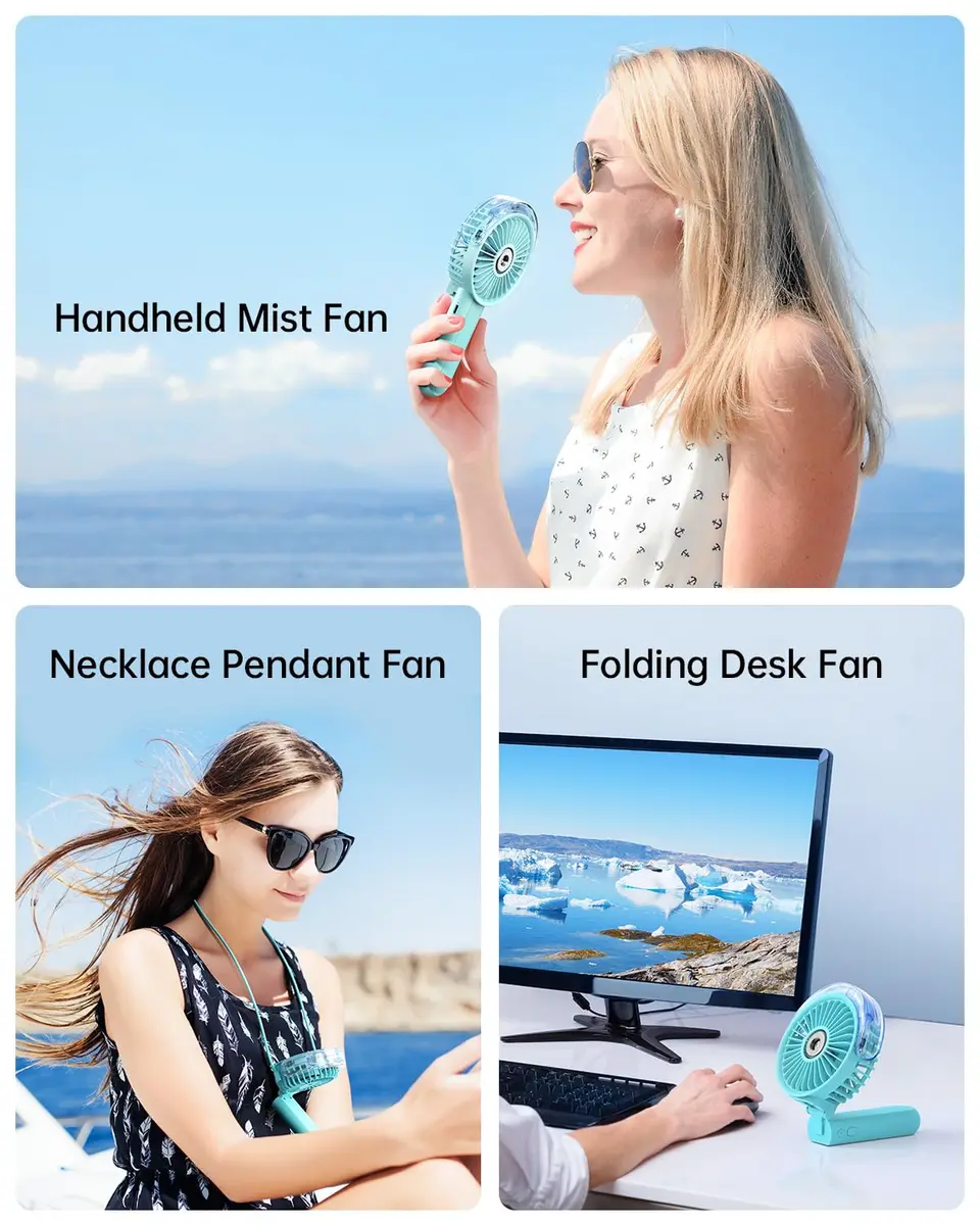 SWEETFULL Portable Misting Fan 30ml (1.01 Fl Oz) | Cools and Hydrates Face On-the-Go - view 6
