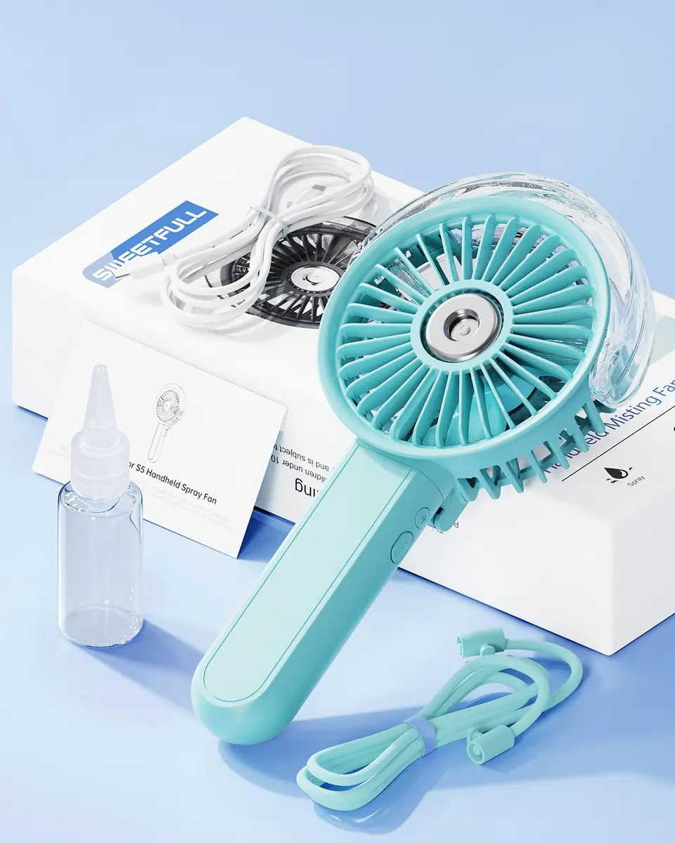 SWEETFULL Portable Misting Fan 30ml (1.01 Fl Oz) | Cools and Hydrates Face On-the-Go - view 7