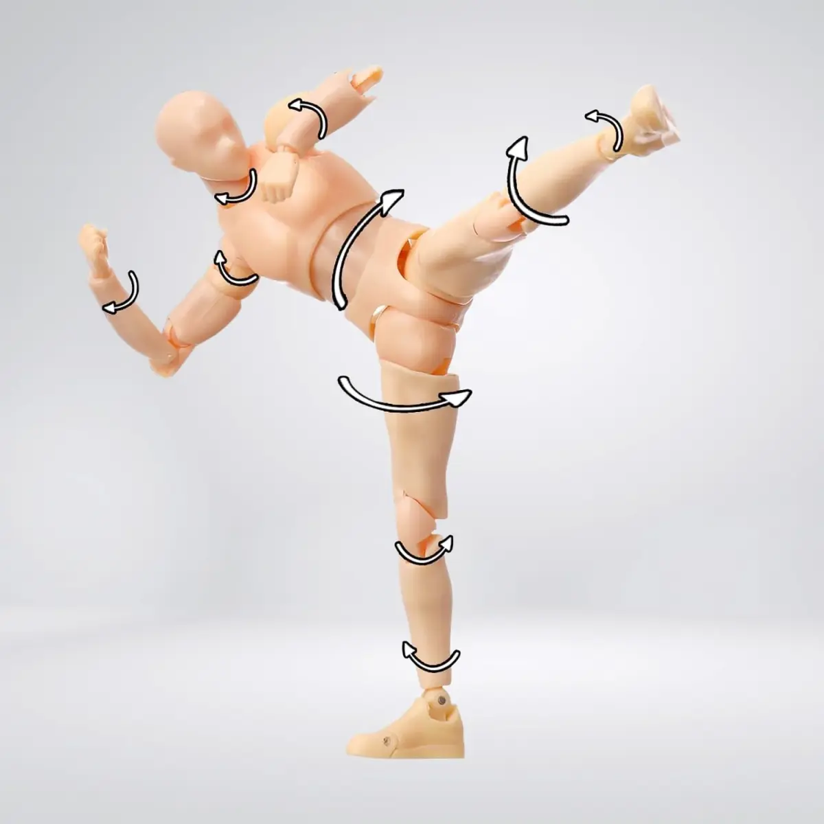 Haniforever Male Artist Mannequin Figure 15cm (6 Inch) | Poseable Drawing Model with Accessories - view 2
