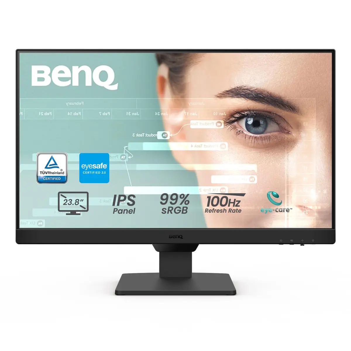 BenQ GW2490 24" Monitor 100Hz FHD IPS Eye-Care Tech VESA Mount Thin Bezel Low Blue Light - main product image