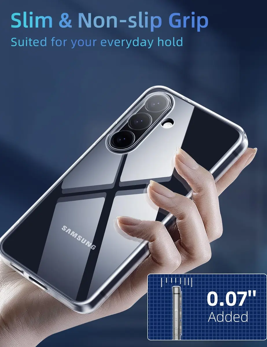 X-level Clear Case for Samsung Galaxy S24 | Slim Fit, Non-Yellowing, Matte Finish - view 6