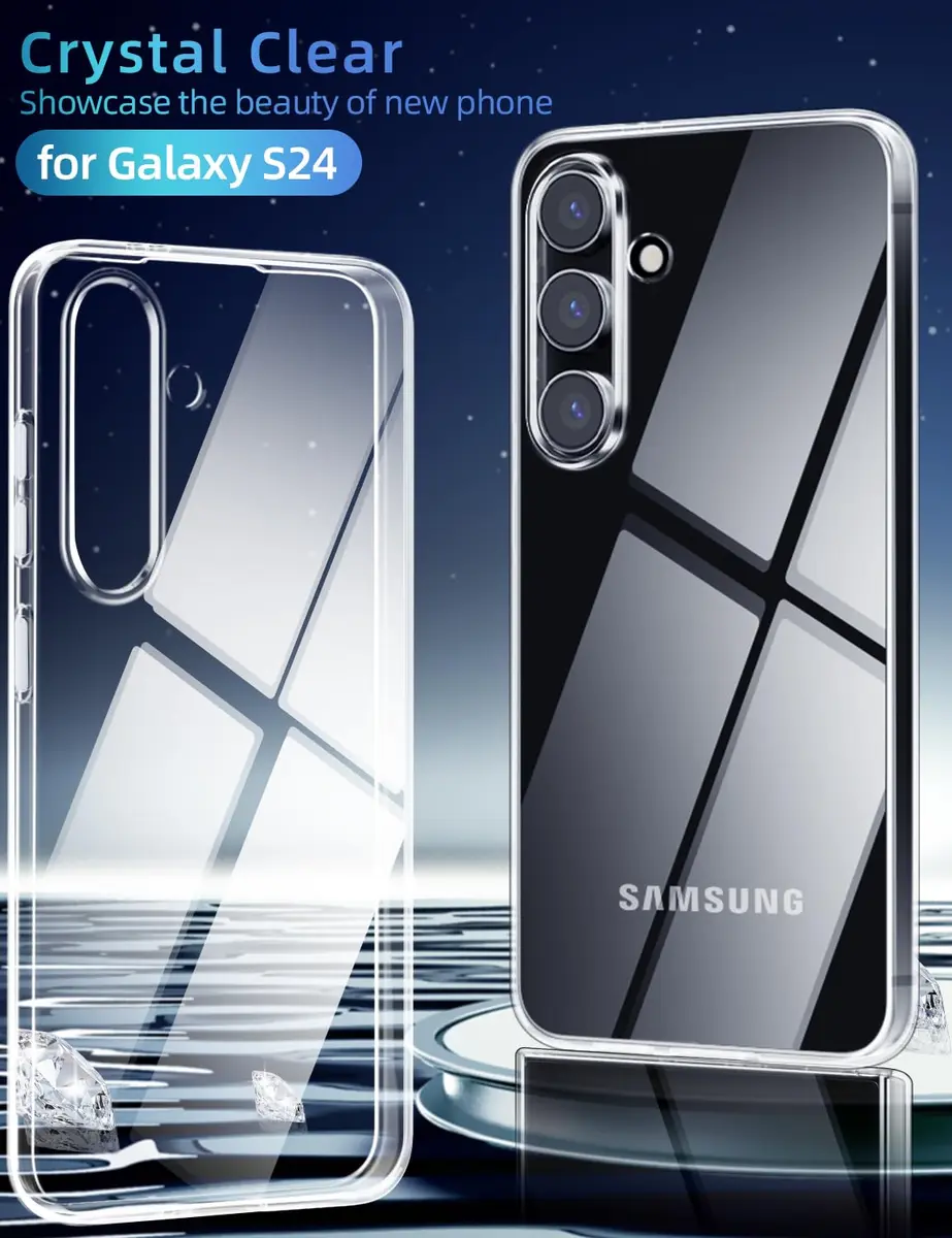 X-level Clear Case for Samsung Galaxy S24 | Slim Fit, Non-Yellowing, Matte Finish - view 2