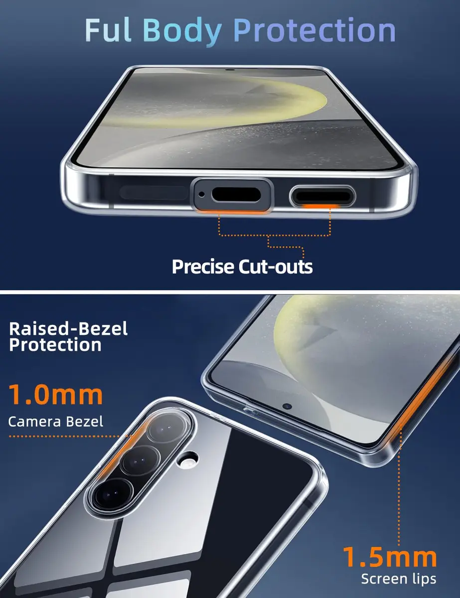 X-level Clear Case for Samsung Galaxy S24 | Slim Fit, Non-Yellowing, Matte Finish - view 4