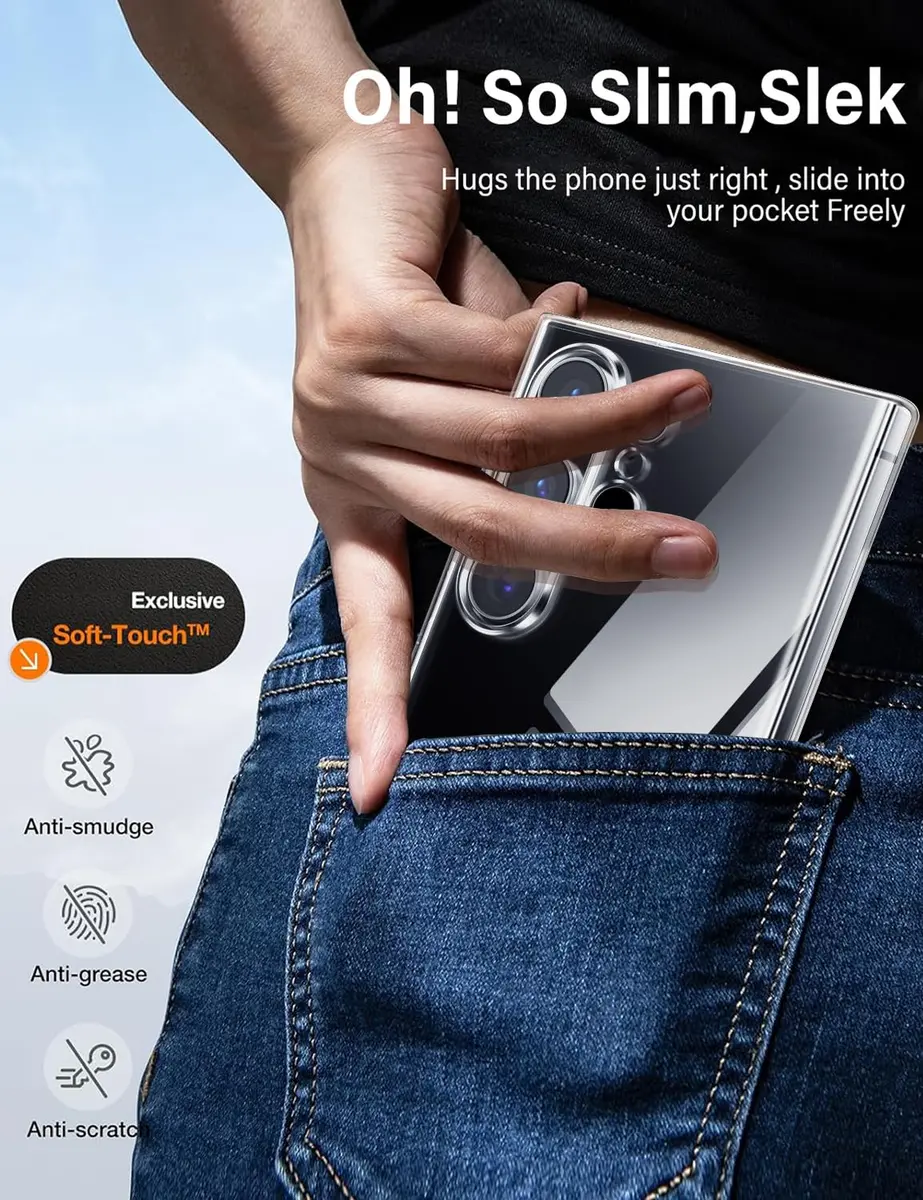 X-level Clear Case for Samsung Galaxy S24 Ultra | Slim Fit, Matte Finish, Ultra-Thin - view 7