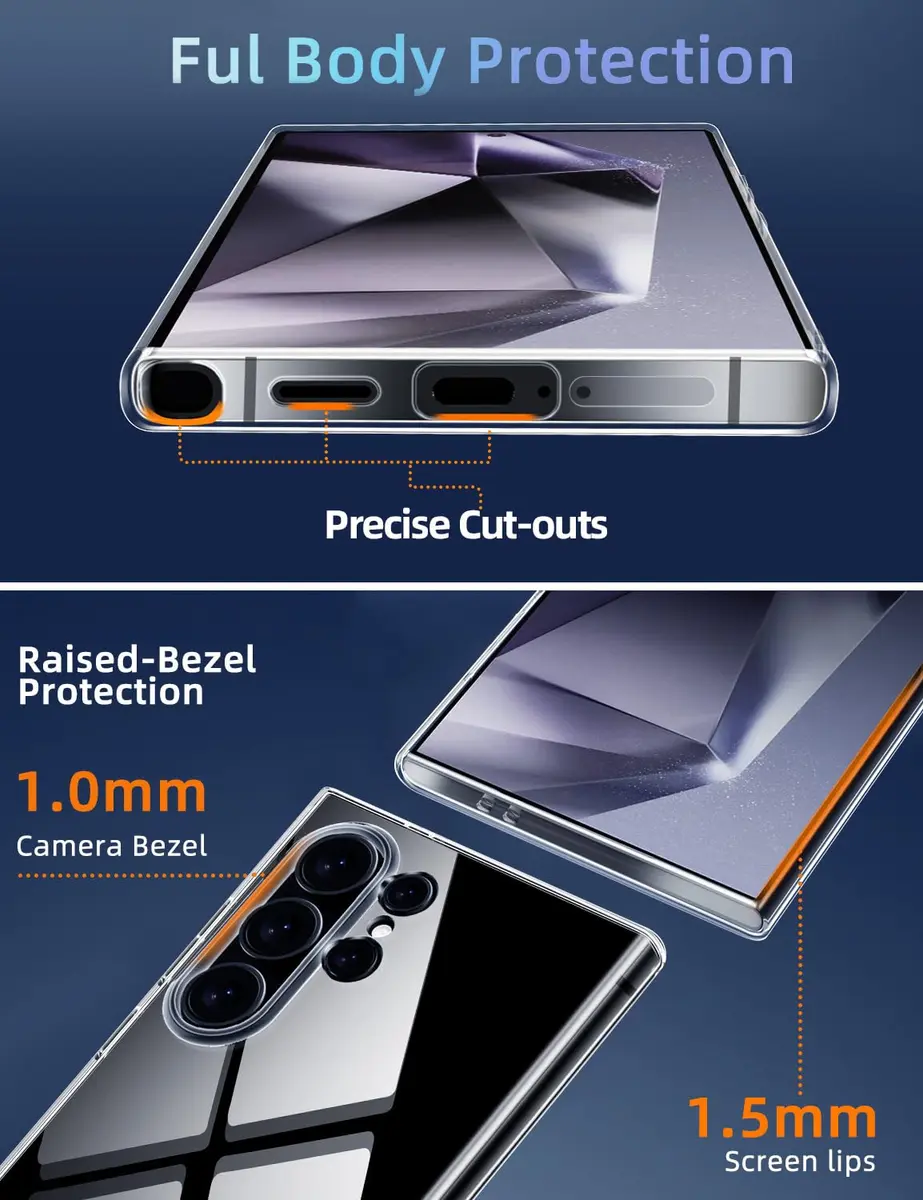 X-level Clear Case for Samsung Galaxy S24 Ultra | Slim Fit, Matte Finish, Ultra-Thin - view 4