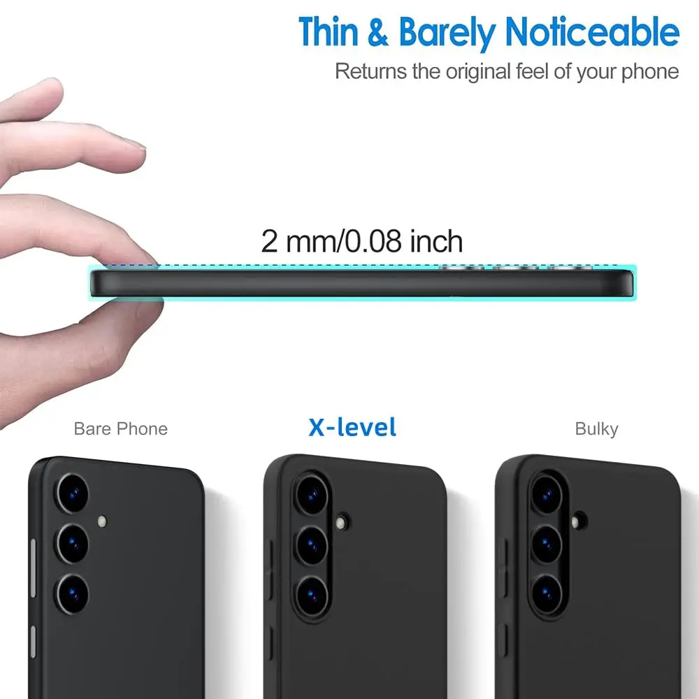 X-level Black Slim Fit Case for Samsung Galaxy S24 Plus | Ultra-Thin, Matte Finish, Baby Skin Feel - view 6