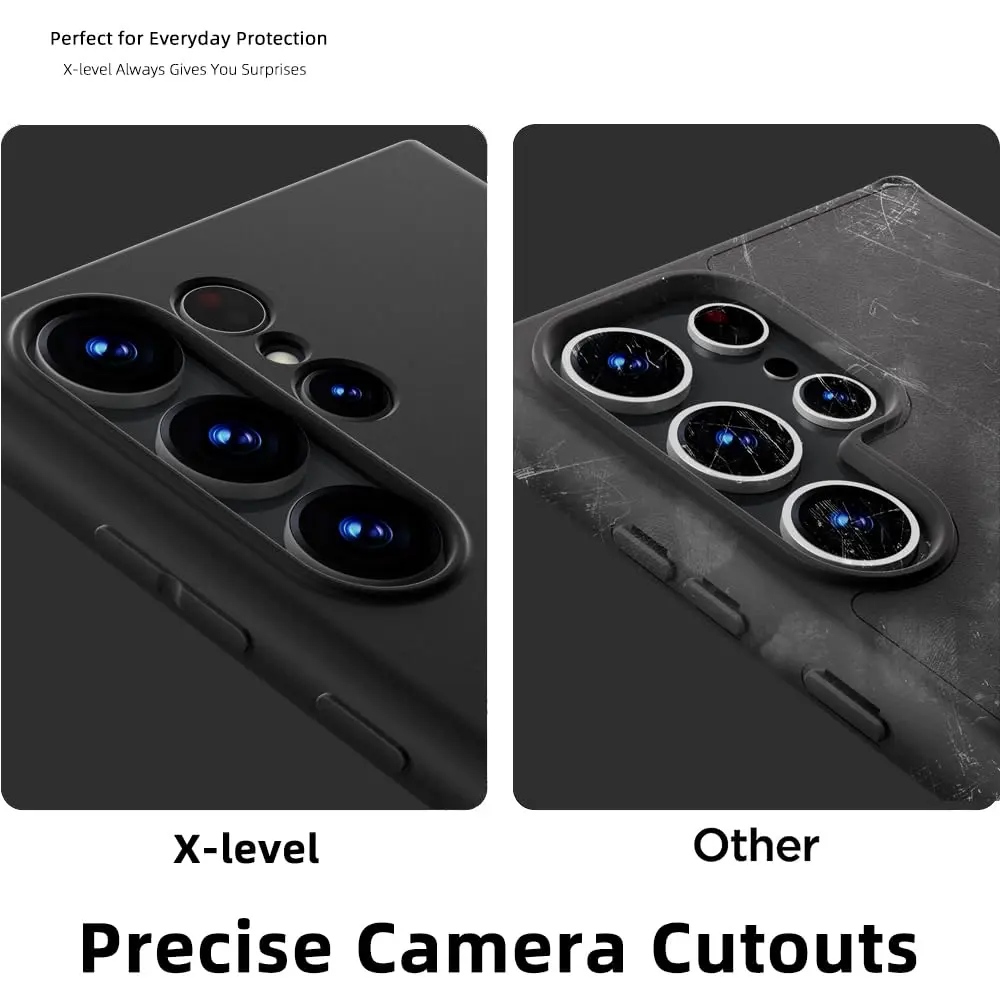 X-level Slim Fit Case for Samsung Galaxy S24 Ultra, Black | Ultra-Thin Lightweight Protection - view 5