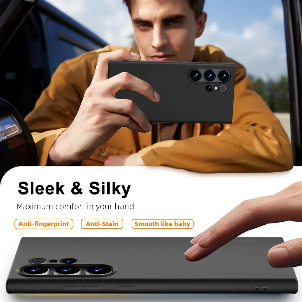 X-level Slim Fit Case for Samsung Galaxy S24 Ultra, Black | Ultra-Thin Lightweight Protection - view 7