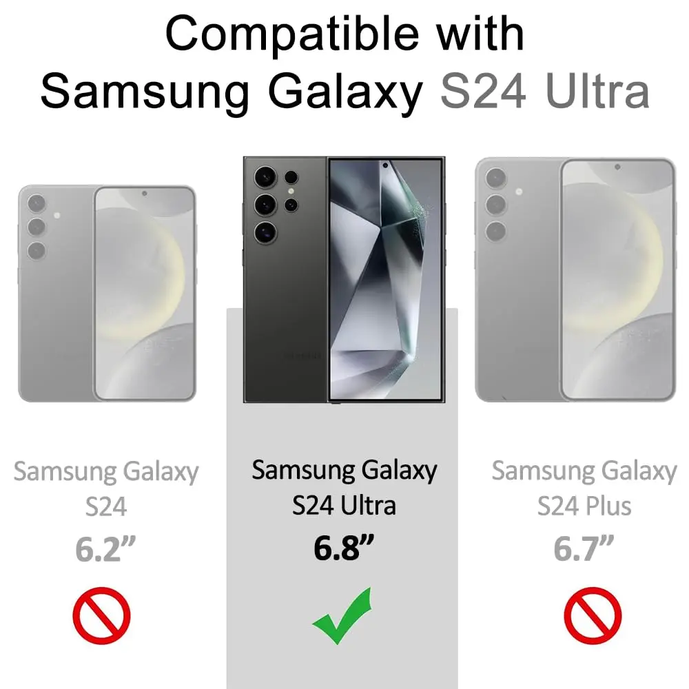 X-level Slim Fit Case for Samsung Galaxy S24 Ultra, Black | Ultra-Thin Lightweight Protection - view 2