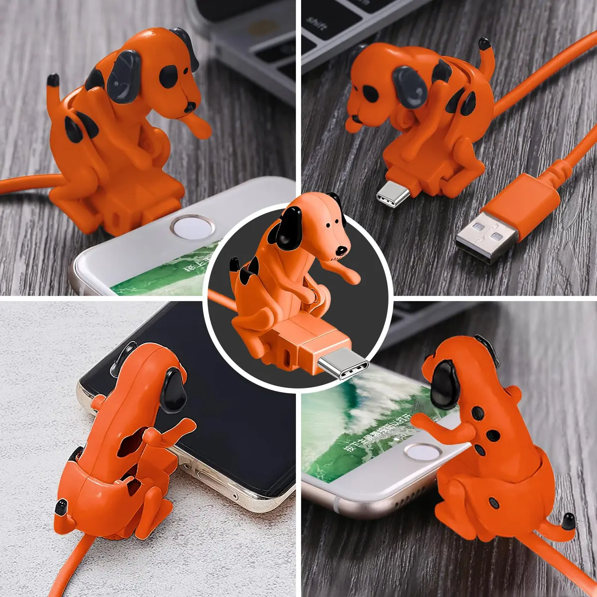 Fourmor Funny Dog Fast Charger Cable - Dog Charging Cable, Portable Stray Dog USB, Type-C & iPhone Models, 1 Pack - view 6