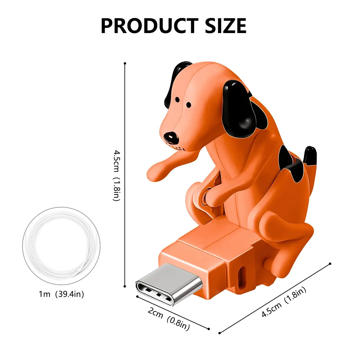 Fourmor Funny Dog Fast Charger Cable - Dog Charging Cable, Portable Stray Dog USB, Type-C & iPhone Models, 1 Pack - view 2