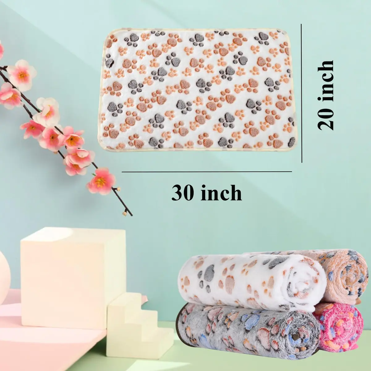 Grddaef Plush Flannel Guinea Pig Blanket 76x51cm (30x20 Inch) 4-Pack | Cozy, Washable, Waterproof Small Animal Bedding - view 7