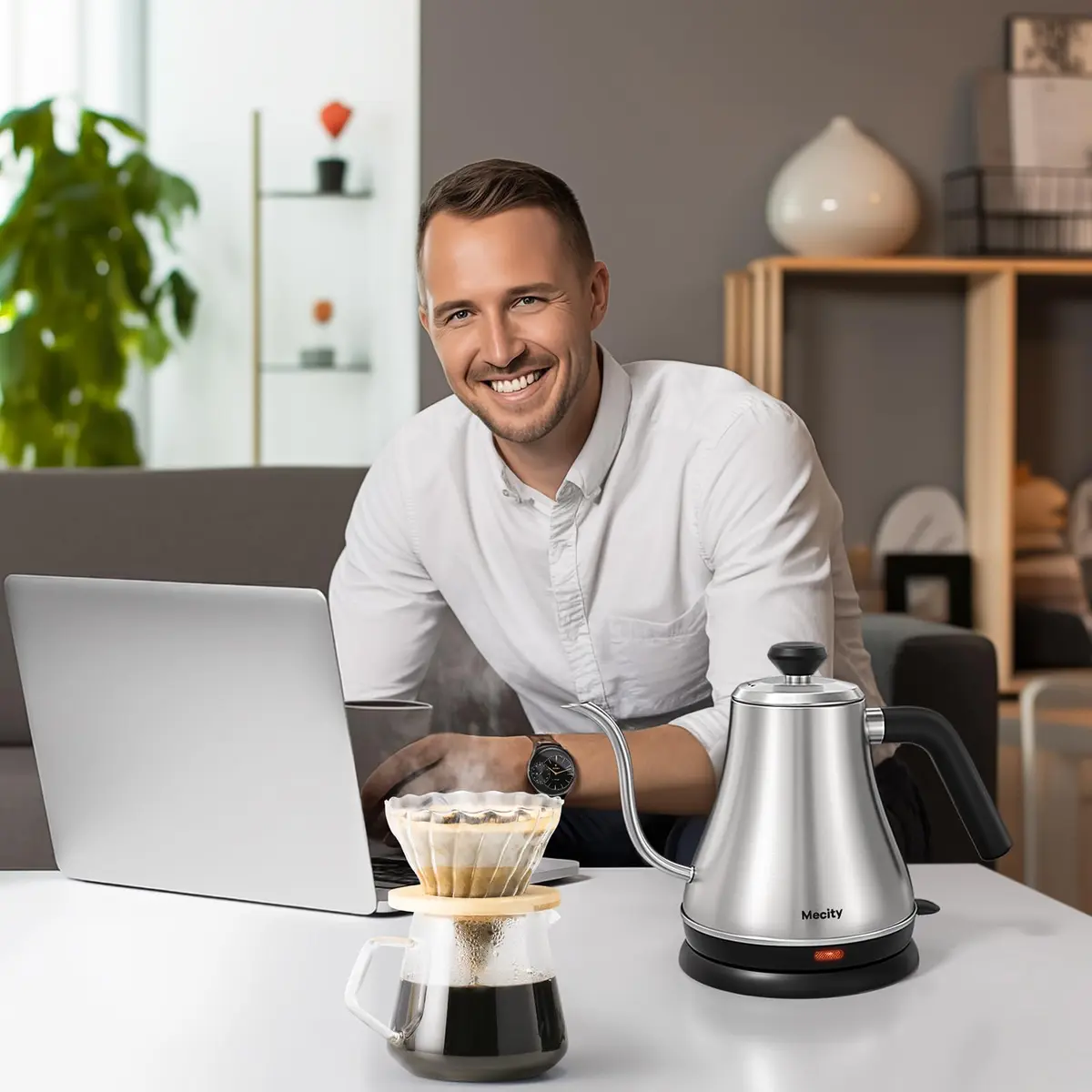 Mecity Gooseneck Electric Kettle 0.8L (27 fl oz) | Precision Pouring for Coffee & Tea - view 8