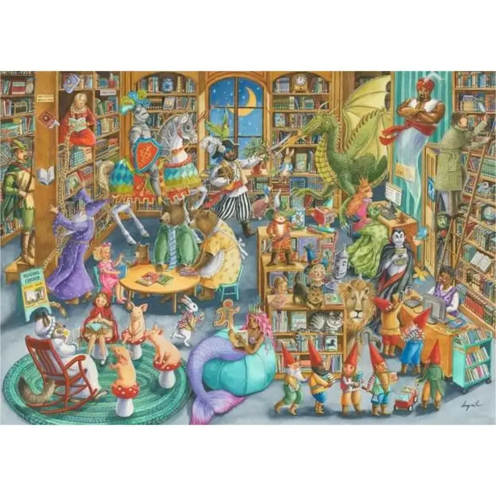 Ravensburger Midnight at The Library 1000 Piece Jigsaw Puzzle for Adults - Handcrafted Germany | Perfect Interlocking Fit - view 2