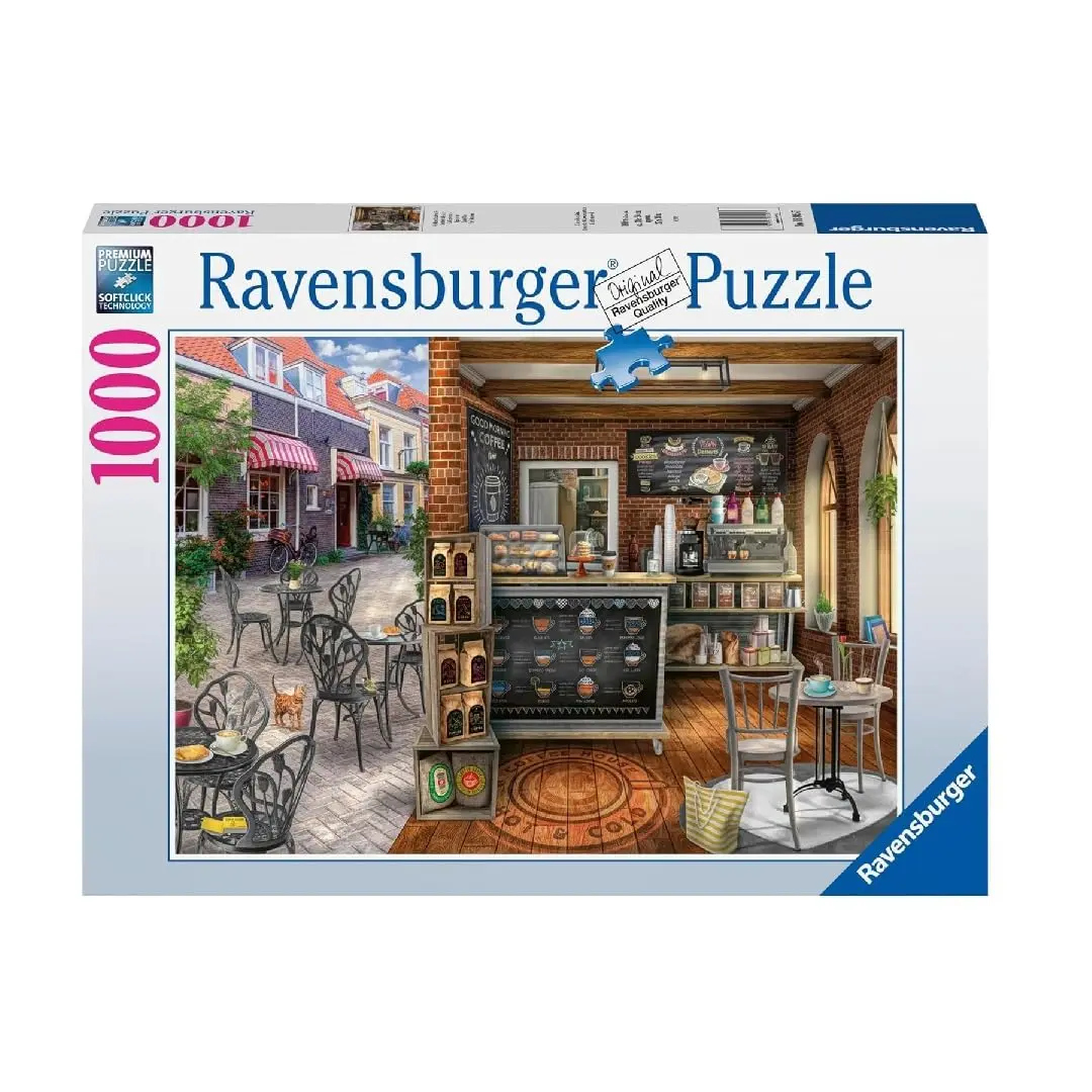 Ravensburger Quaint Cafe 1000 Piece Jigsaw Puzzle for Adults | Handcrafted Germany, Perfect Fit, Captivating Cafe Scene - main product image