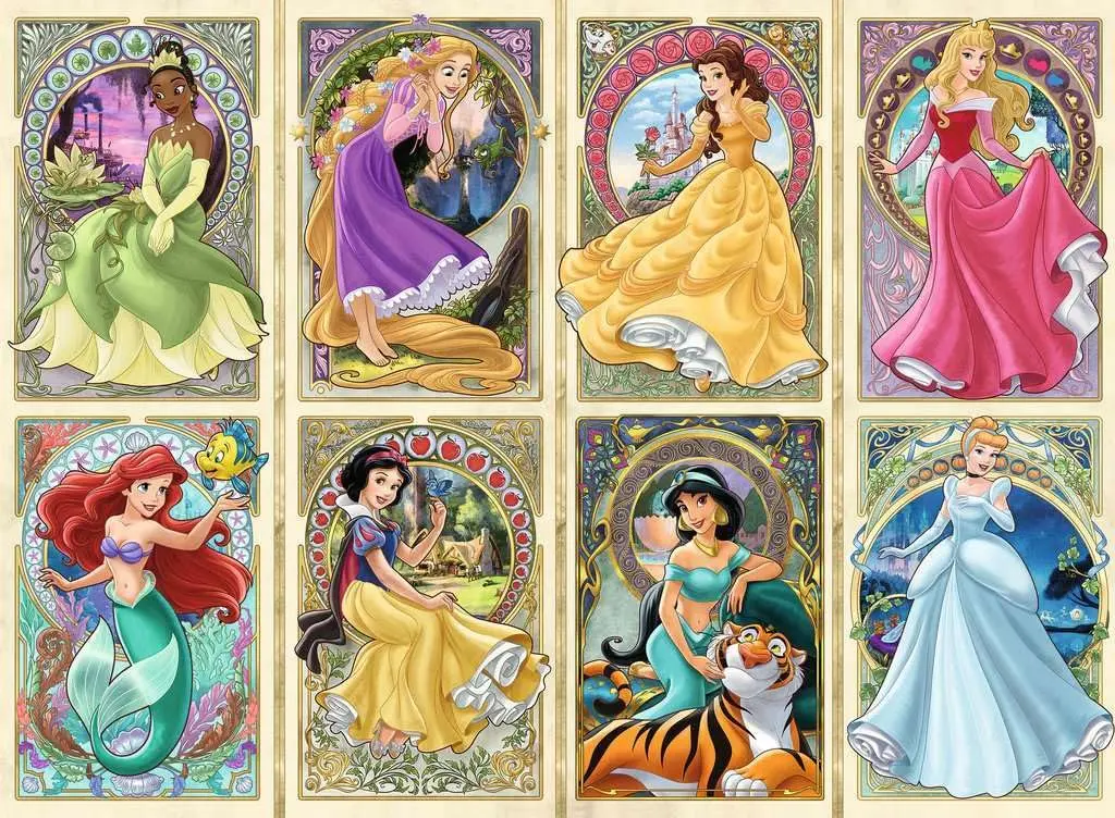 Ravensburger Disney Art Nouveau Princess 1000 Piece Jigsaw Puzzle for Adults | Educational STEM-Learning Puzzle - view 2