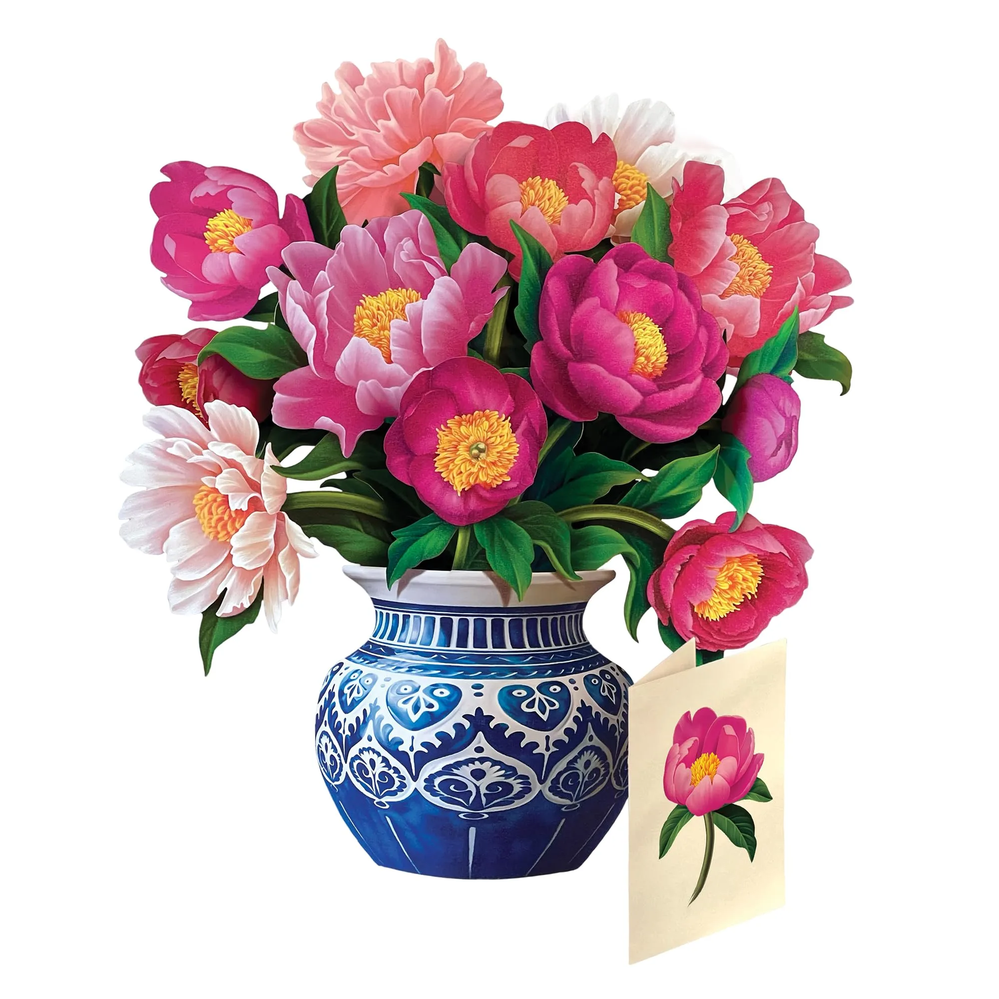Freshcut Paper Peony Paradise 3D Pop Up Card (13" x 12") | USA Import, Arrives 2-8 Days - main product image