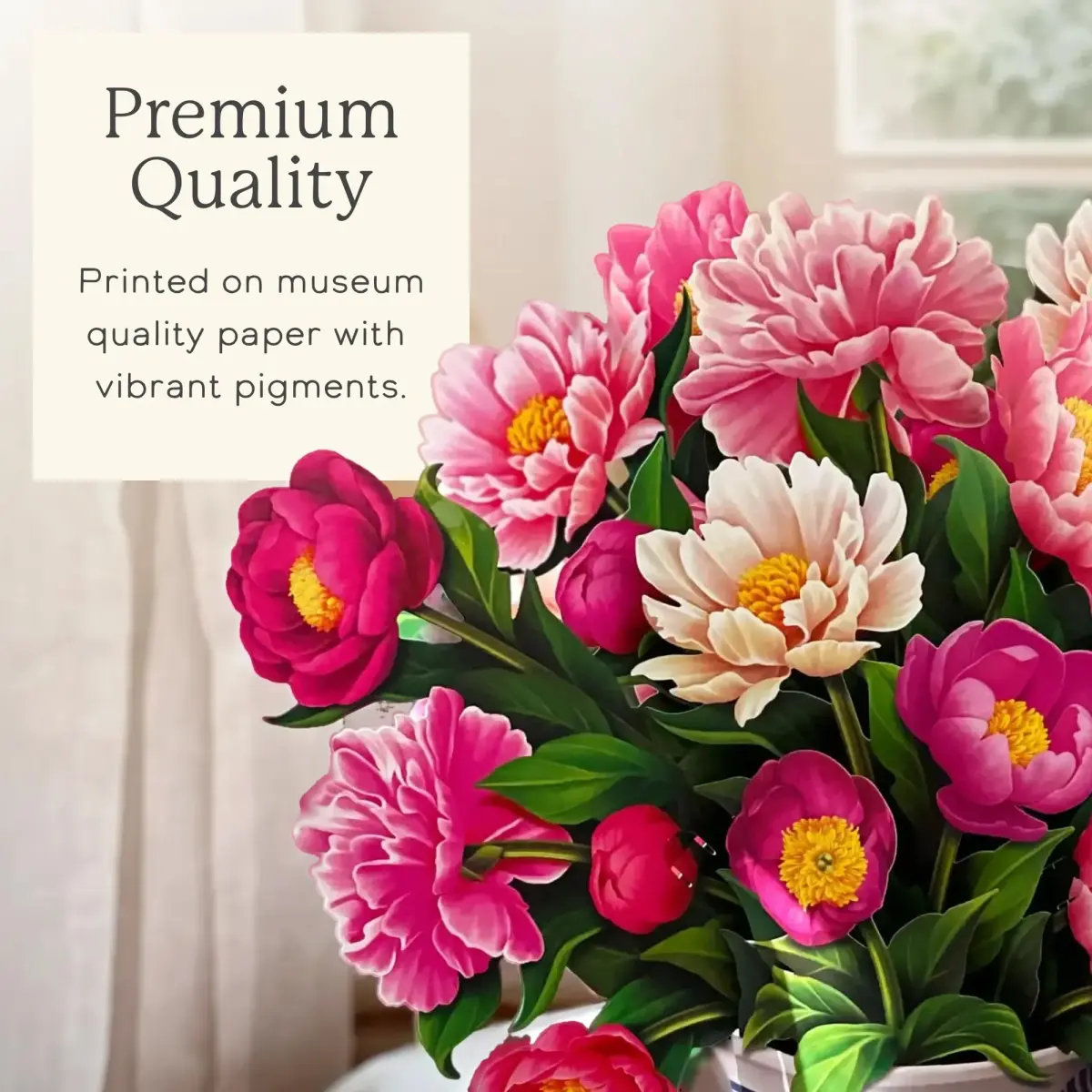 Freshcut Paper Peony Paradise 3D Pop Up Card 30.5cm (12 Inch) Tall | Birthday, Mother's Day, Thank You Gift - view 5