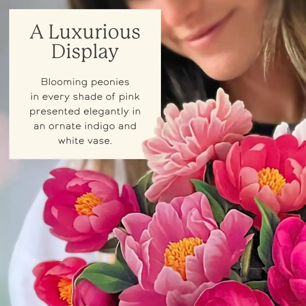 Freshcut Paper Peony Paradise 3D Pop Up Card 30.5cm (12 Inch) Tall | Birthday, Mother's Day, Thank You Gift - view 3