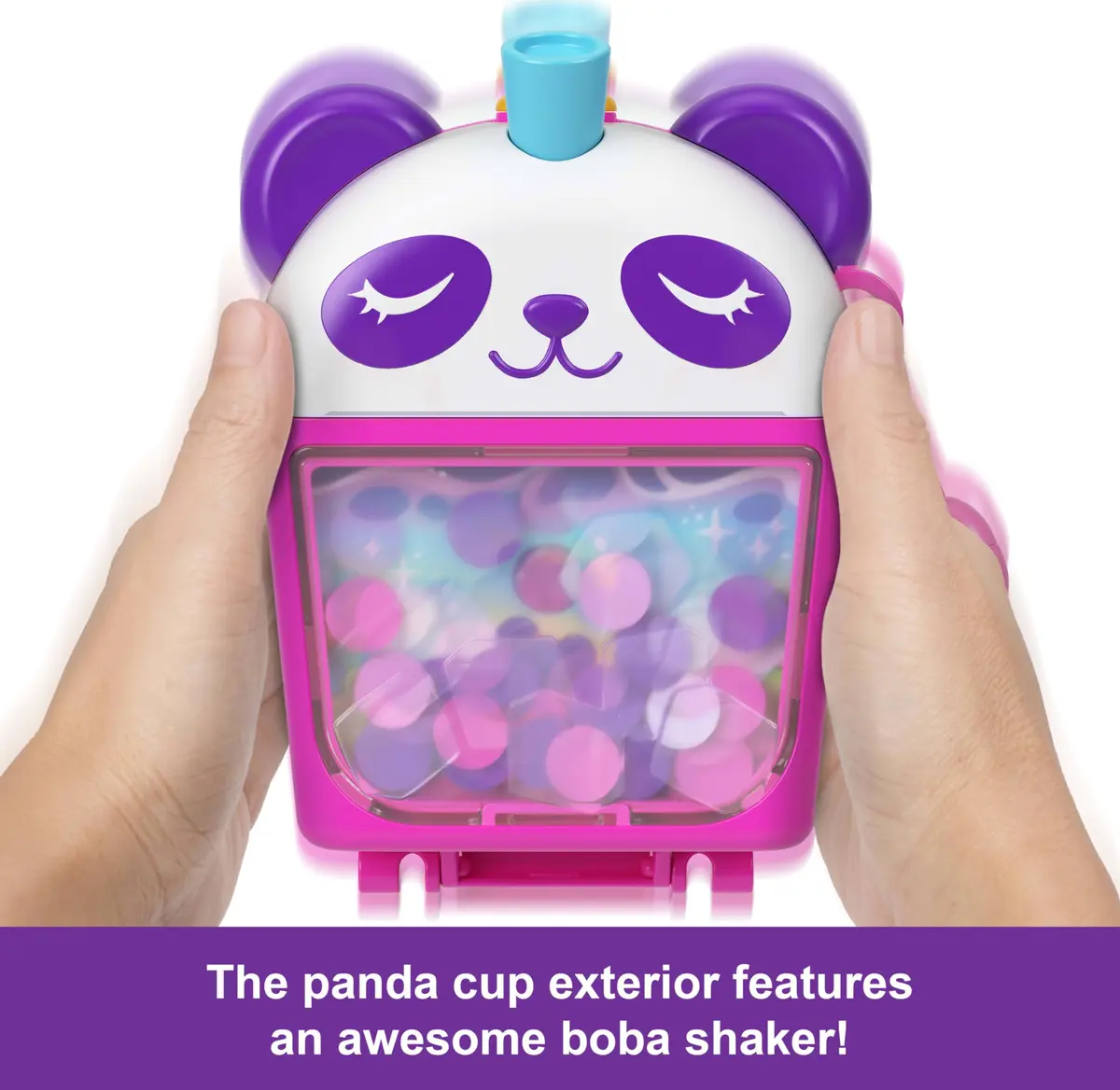 Polly Pocket Bubble Tea Panda Playset with 2 Micro Dolls & Accessories | Compact Animal Toy for Kids 4+ - view 3