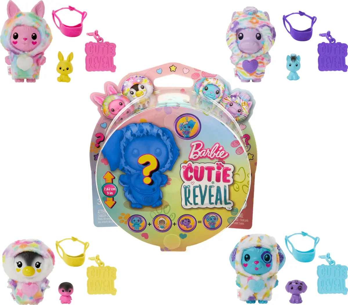 Barbie Cutie Reveal Animal Color Dream-Themed Pet & Accessories | 3-inch Surprise Doll for Kids 3+ - main product image
