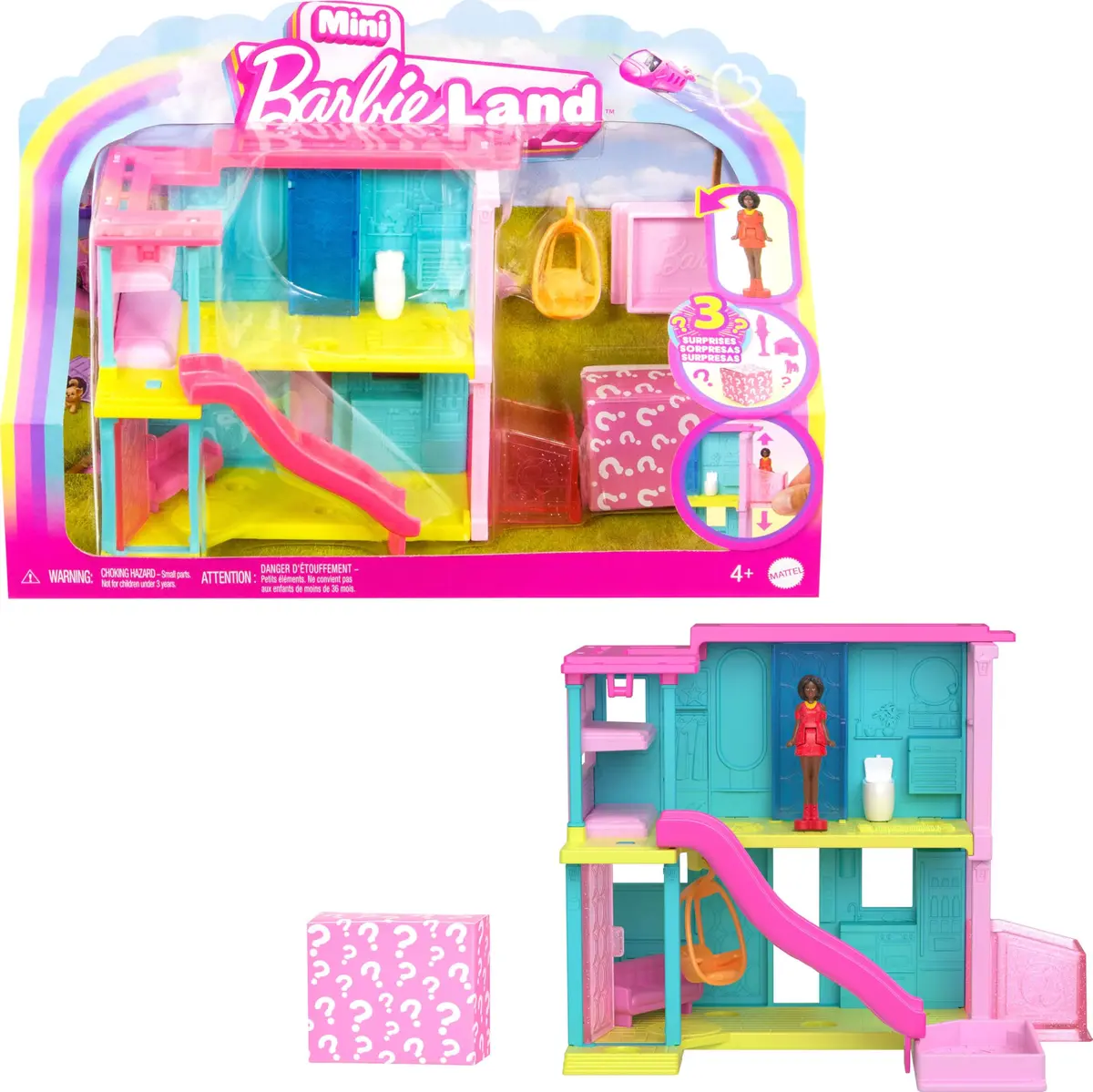 Barbie Mini BarbieLand Doll House Sets, Mini Dreamhouse with Surprise 1.5-inch Doll, Furniture & Accessories, Plus Elevator & Pool | Imaginative Play for Kids 4+ - main product image