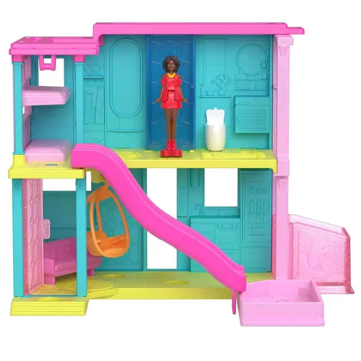 Barbie Mini BarbieLand Doll House Sets, Mini Dreamhouse with Surprise 1.5-inch Doll, Furniture & Accessories, Plus Elevator & Pool | Imaginative Play for Kids 4+ - view 4