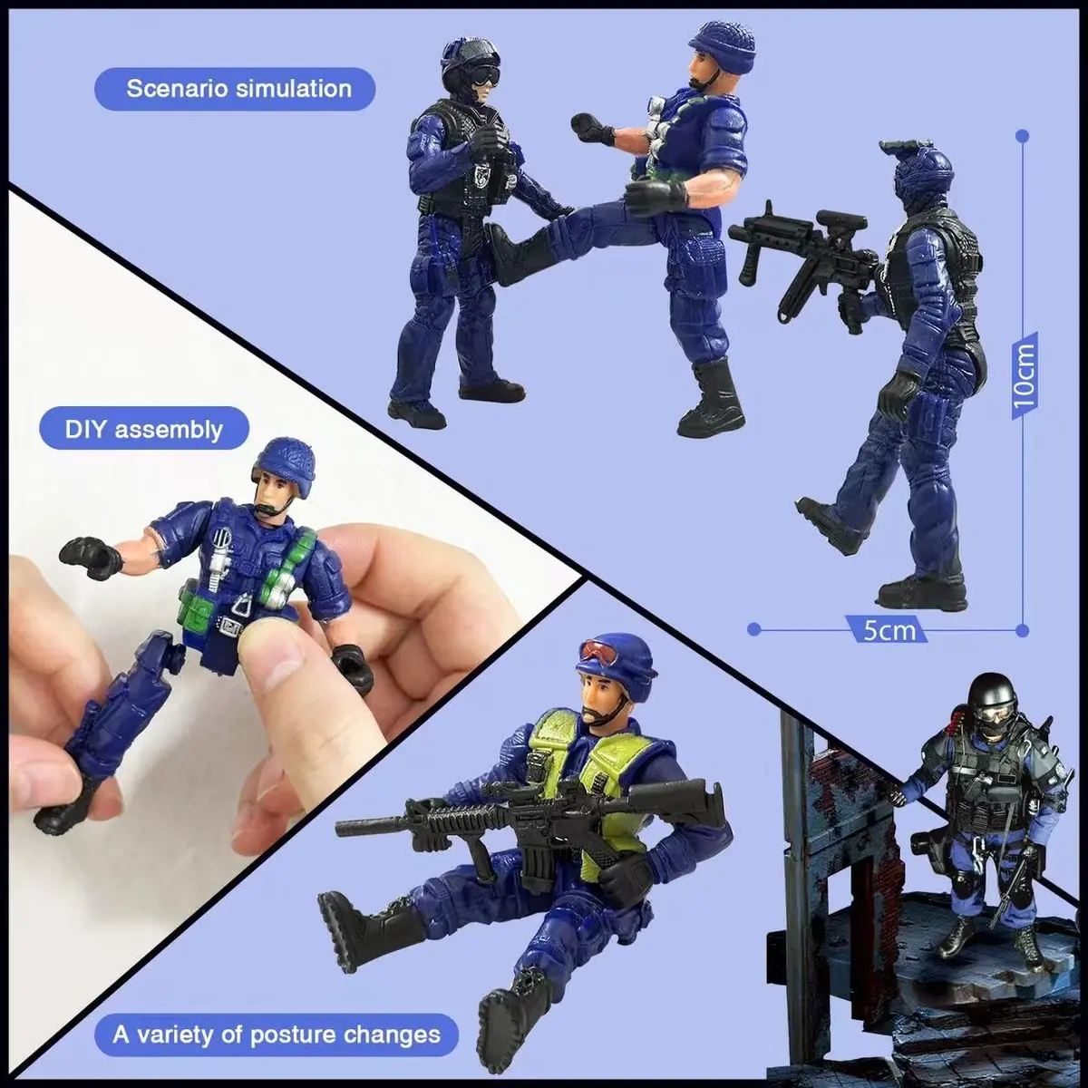 MQSTARSRISE Army Men Action Figures, Soldiers Toy for Boys Age 4-7 | Detachable, Realistic & Educational Playset - view 2