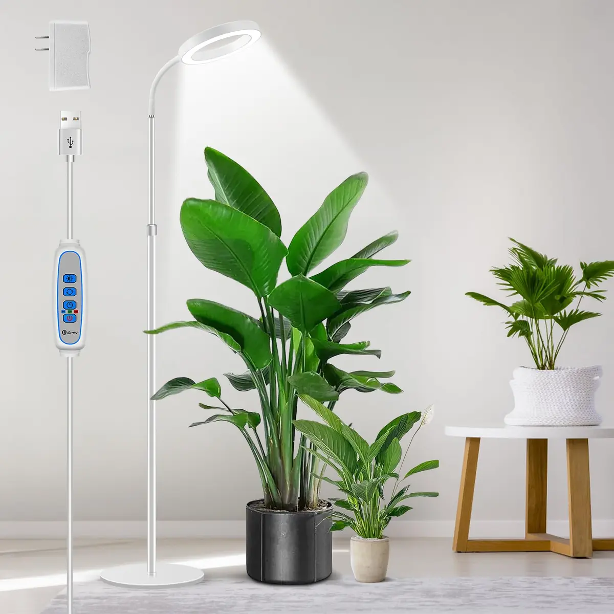 Aumtrly Full Spectrum LED Grow Light Stand 175cm (68") | 3 Lighting Modes, 5 Dimming Levels, 16-Hour Timer - main product image