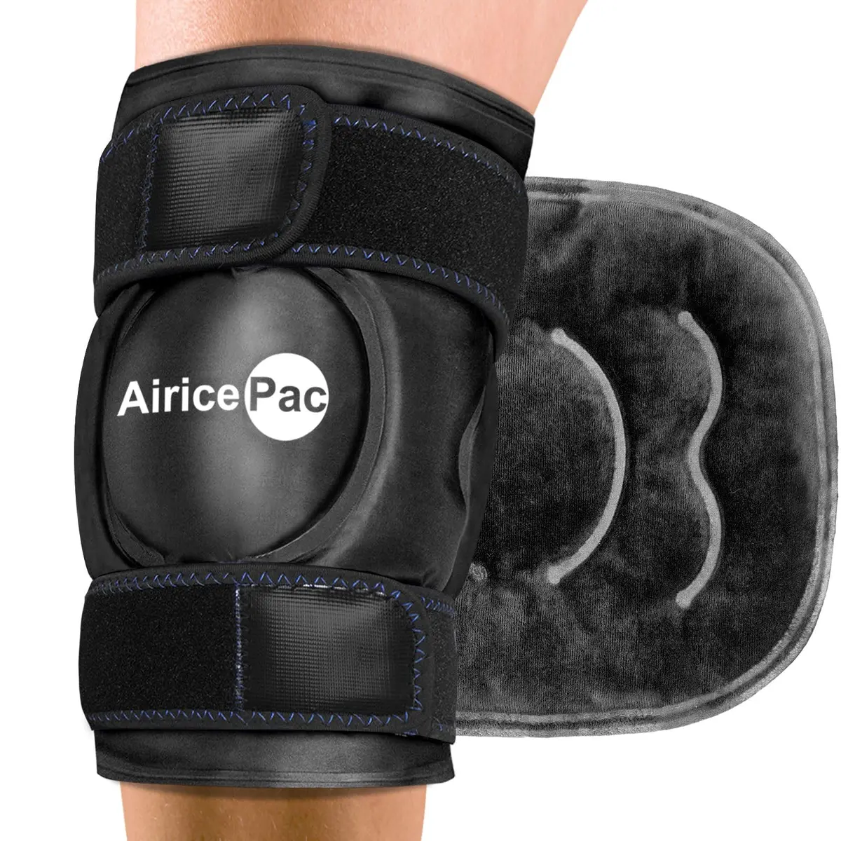 AiricePac Knee Ice Pack Wrap 2-Pack | Reusable Gel Cold Compress for Pain Relief & Injury Recovery - view 7