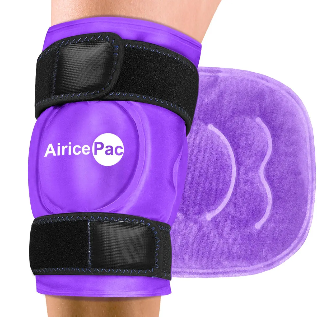 AiricePac Purple Gel Ice Pack for Knee Pain Relief 2 Count | Reusable Cold Compress Therapy for Injuries - view 7
