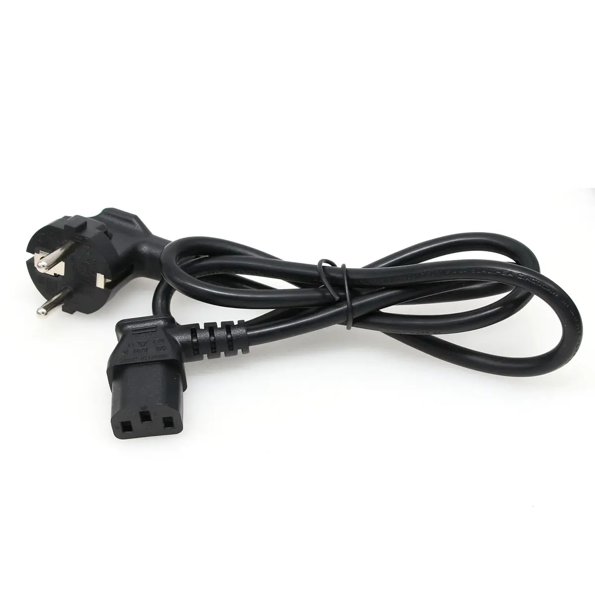 DRRI Power Cord 1.8m | European Schuko to IEC C13 | 250V 10A | Black - main product image