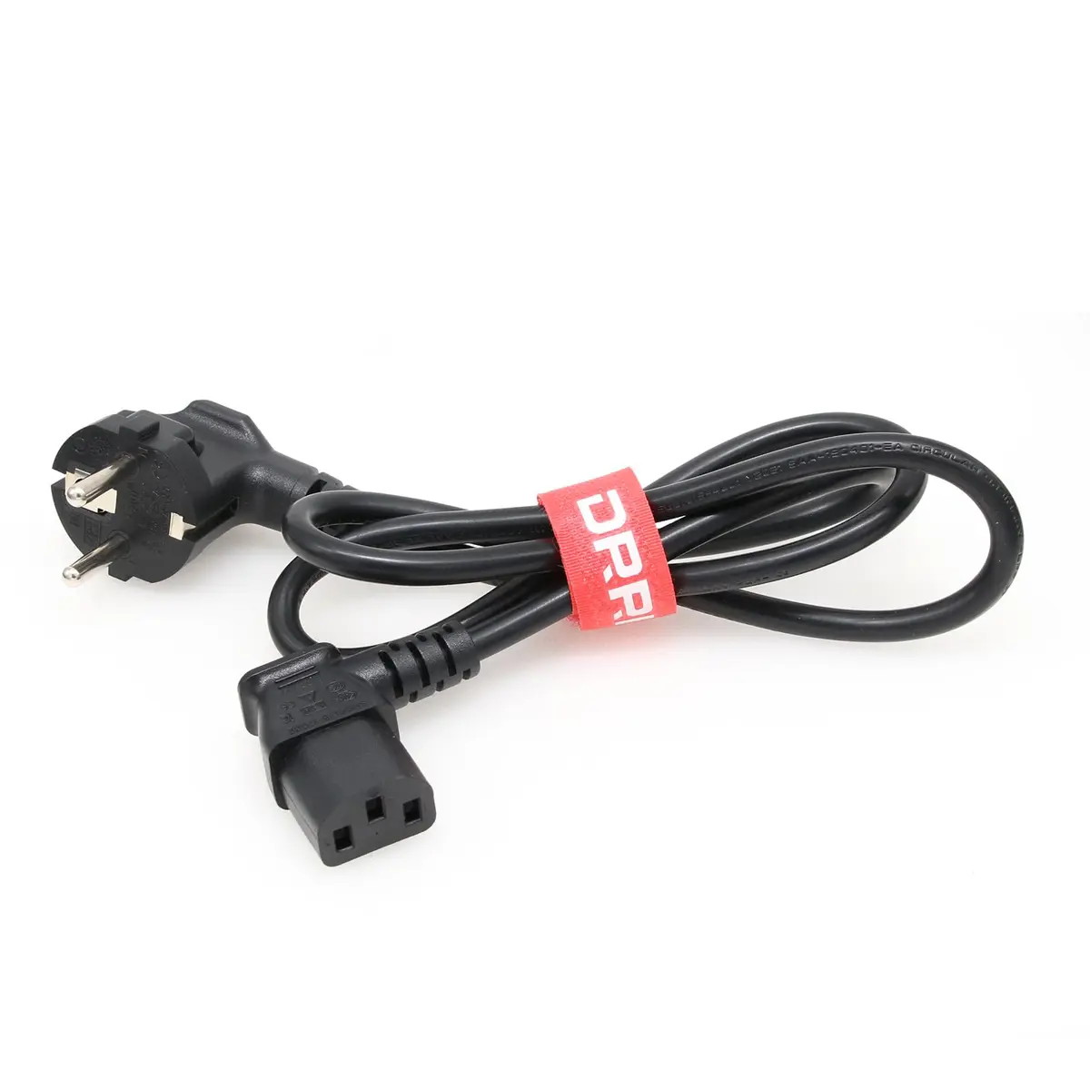 DRRI Power Cord 1.8m | European Schuko to IEC C13 | 250V 10A | Black - view 3