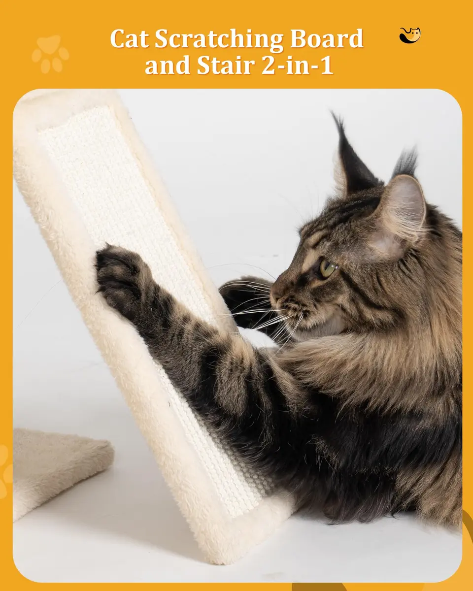 Aechonow Cat Tree Tower for Large Cats | Spacious Perch & Condo, Senior-Friendly, Sisal Scratching Surface - view 4