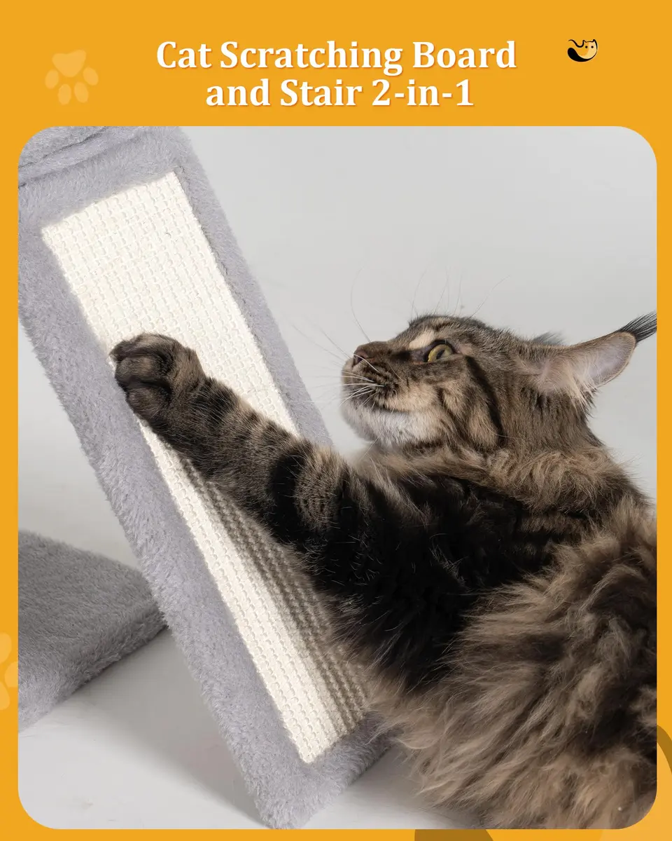 Aechonow Cat Tree Tower for Large Cats | Spacious Perch & Condo, Senior-Friendly, Sisal Scratching Surface - view 5