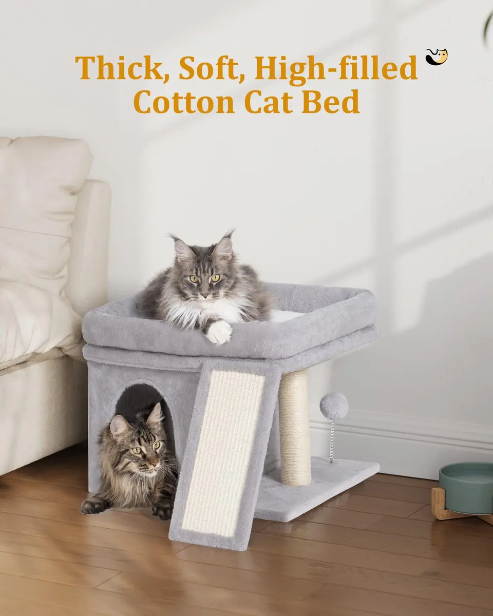 Aechonow Cat Tree Tower for Large Cats | Spacious Perch & Condo, Senior-Friendly, Sisal Scratching Surface - view 2