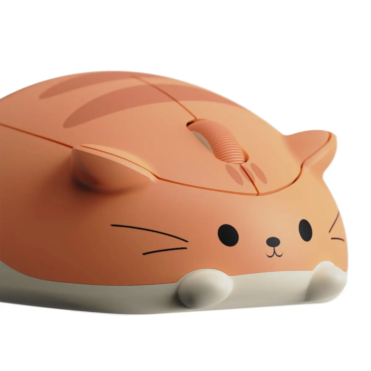 Akko Orange KATE Wireless Gaming Mouse Tri-Mode BT3.0/BT5.0/2.4G Cute Optical Cordless Cartoon Mice for Computer/Laptop/Desktop/PC, Compatible with Mac/Win - main product image