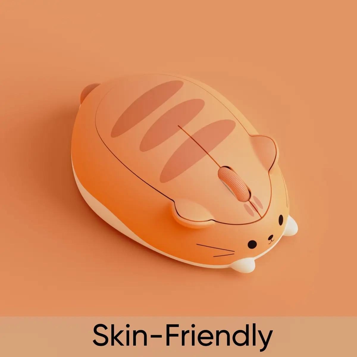 Akko Orange KATE Wireless Gaming Mouse Tri-Mode BT3.0/BT5.0/2.4G Cute Optical Cordless Cartoon Mice for Computer/Laptop/Desktop/PC, Compatible with Mac/Win - view 6
