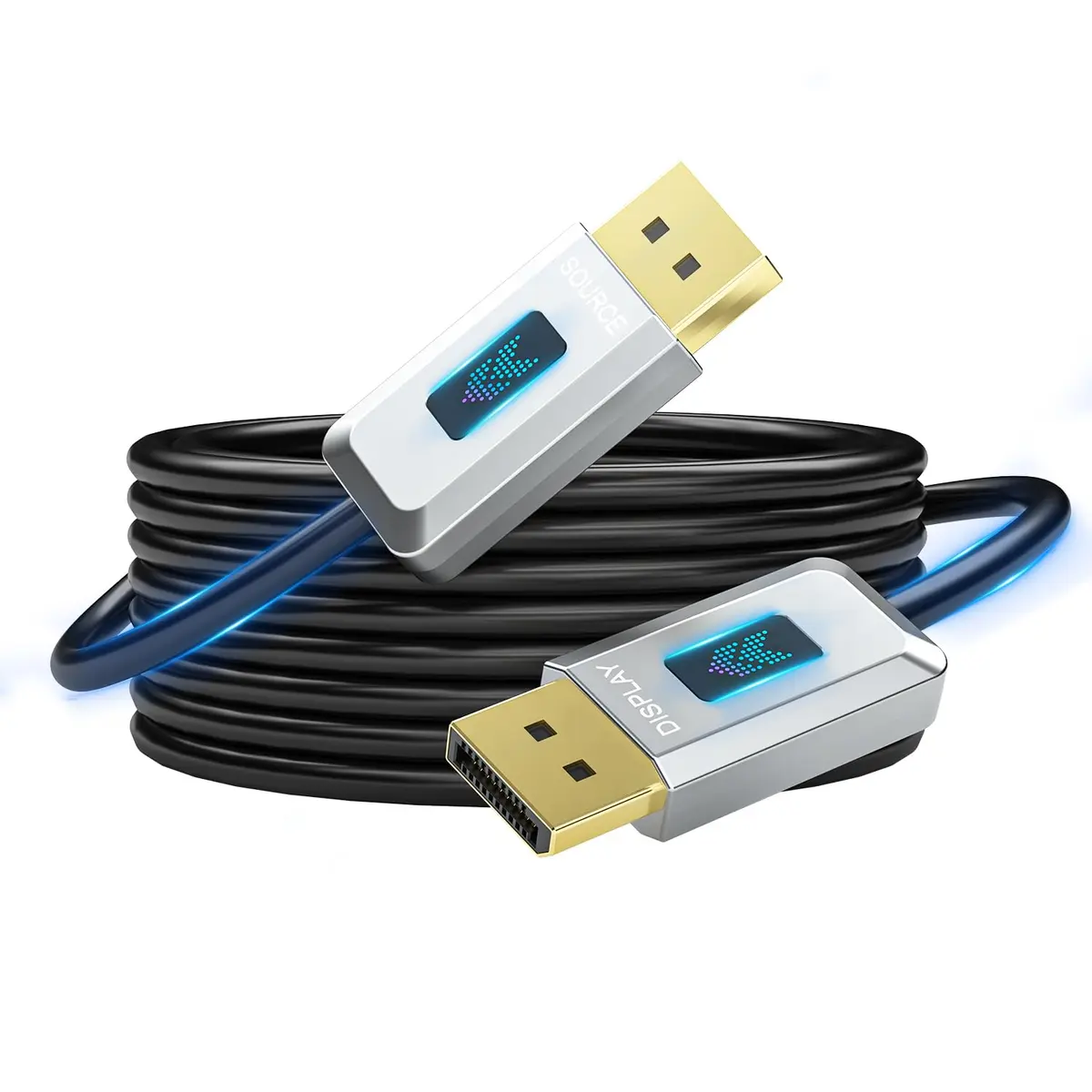 GeoHN.G 1M (3.3FT) Fiber Optic DisplayPort 2.1 Cable 40Gbps | Supports 16K@60Hz, 8K@120Hz, HDR, G-Sync - main product image