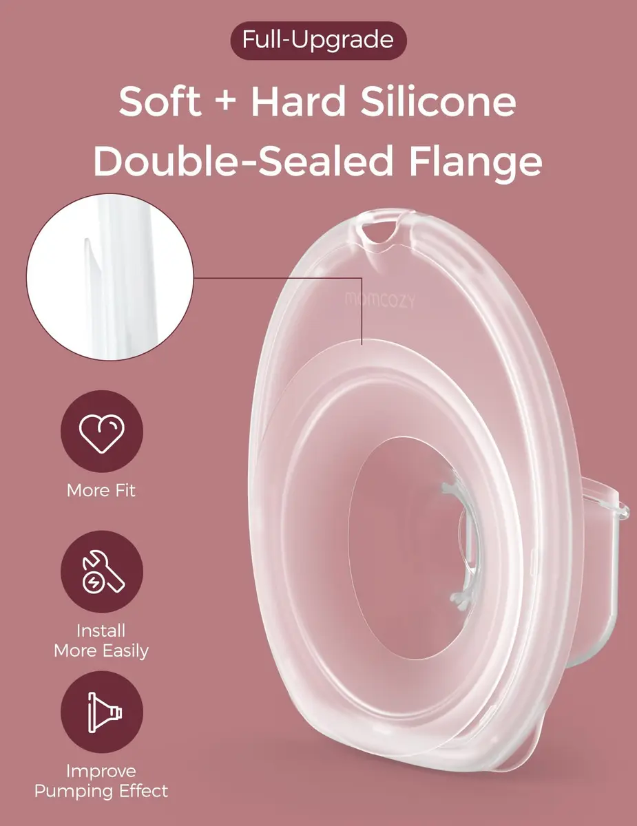 Momcozy M6 Breast Pump Accessories 24mm Flange & Milk Collector | BPA-Free Silicone, Original USA Import - view 2