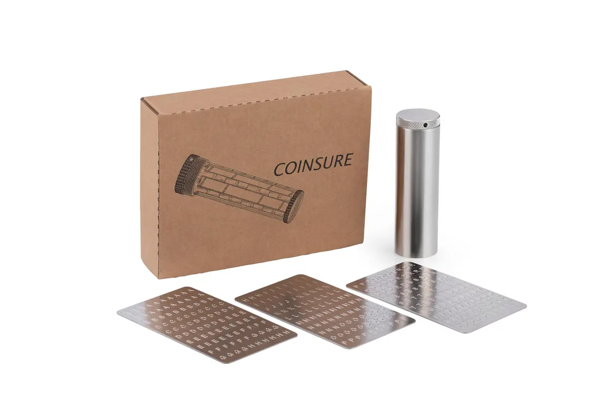 COINSURE Crypto Seed Phrase Storage, 24 Words Seed Backup for Bitcoin Ethereum Crypto Wallet, 304 Stainless Steel Capsule, BIP39 Compatible | Secure & Durable - view 7