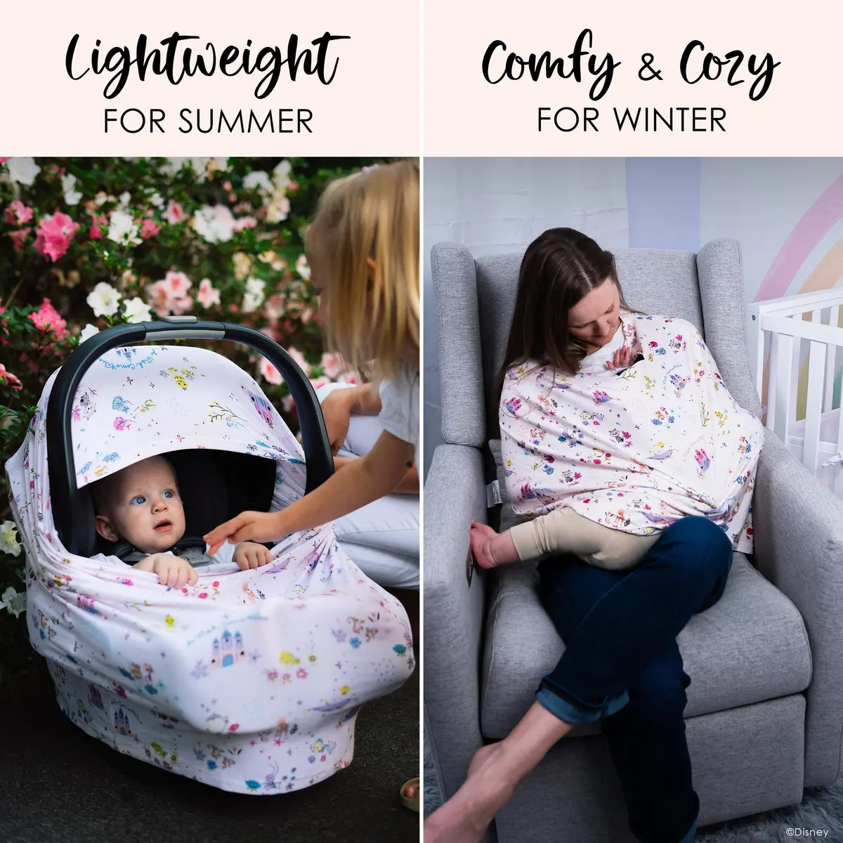 Milk Snob Original Disney 5-in-1 Baby Cover (A Wish Come True) - Multi Use Cover | Rayon Blend - view 3