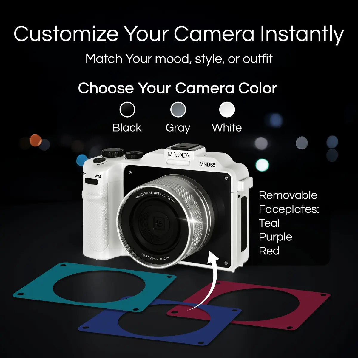 Minolta MND65 56MP Camera with Dual-Lens Selfie | 4K Video & 18X Zoom - view 5