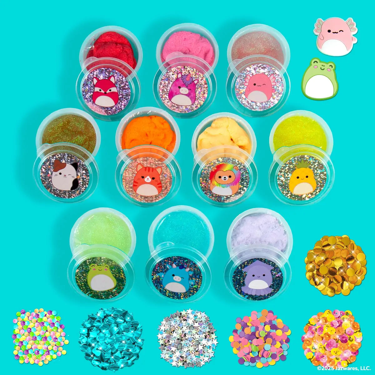 Squishmallows Slime Set | 10 Pre-Made Slimes & Mix-Ins for Kids 6+ in USA - view 2