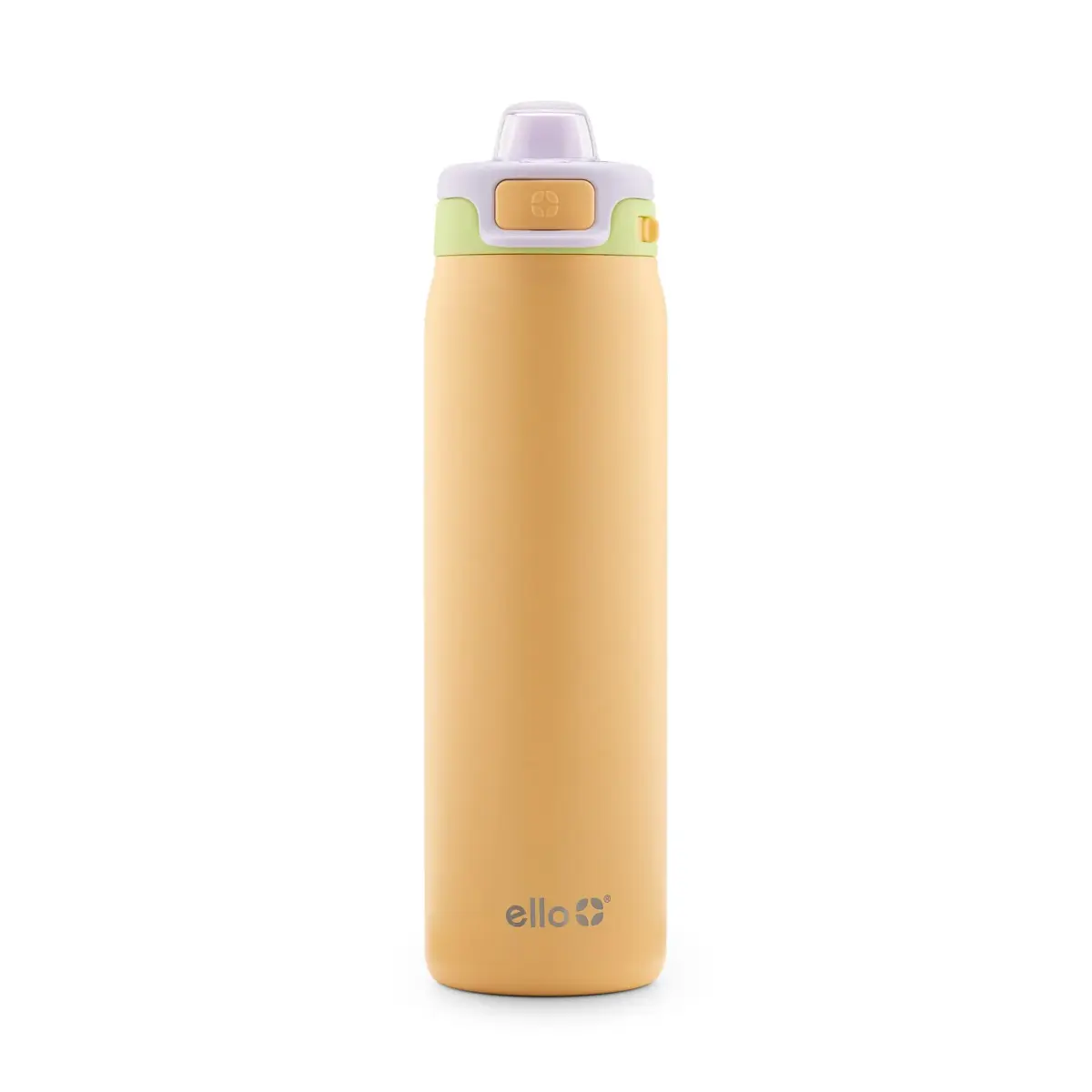Ello Pop & Fill Stainless Steel Water Bottle 590ml (20oz) | Sip or Chug, Leak-Proof Lock, Sunset Meadow - main product image