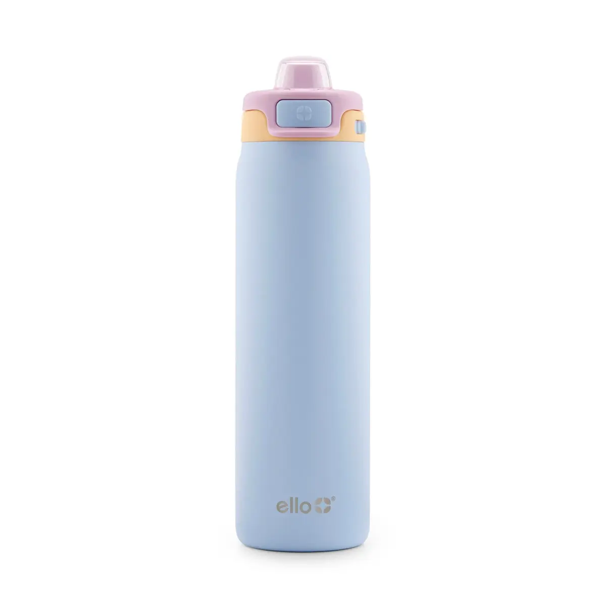 Ello Pop & Fill 22oz Stainless Water Bottle, Sip or Chug, Coastal Sunrise | 624ml Insulated Tumbler - main product image
