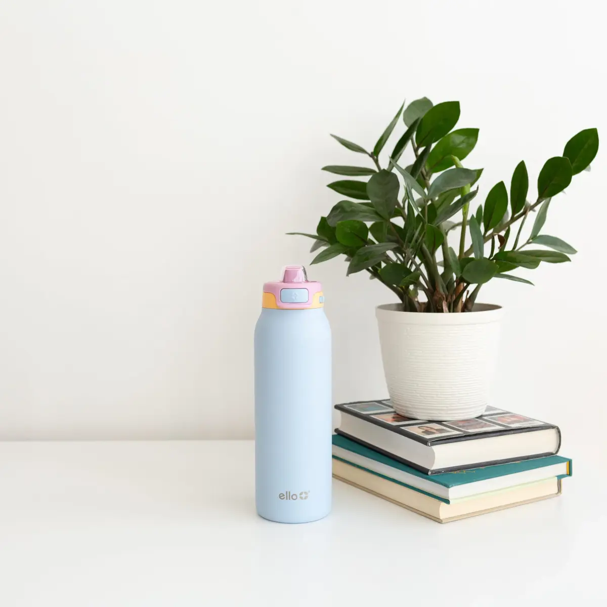 Ello Pop & Fill 22oz Stainless Water Bottle, Sip or Chug, Coastal Sunrise | 624ml Insulated Tumbler - view 9