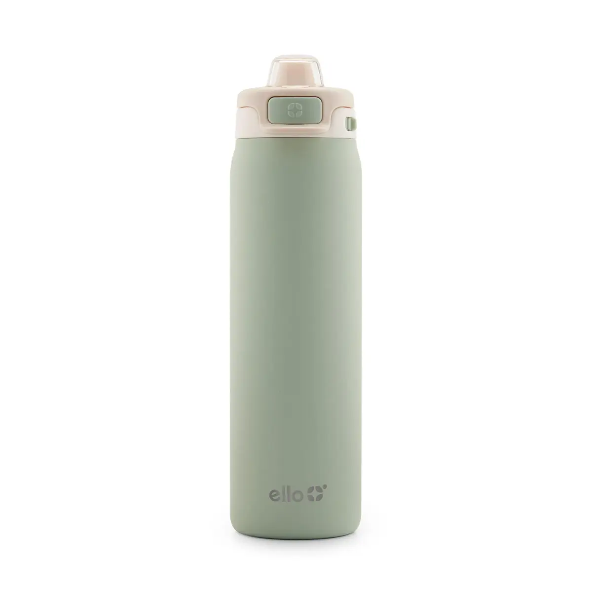 Ello Pop & Fill Insulated Stainless Steel Water Bottle 650ml (22oz) | Sip or Chug, Pistachio - main product image
