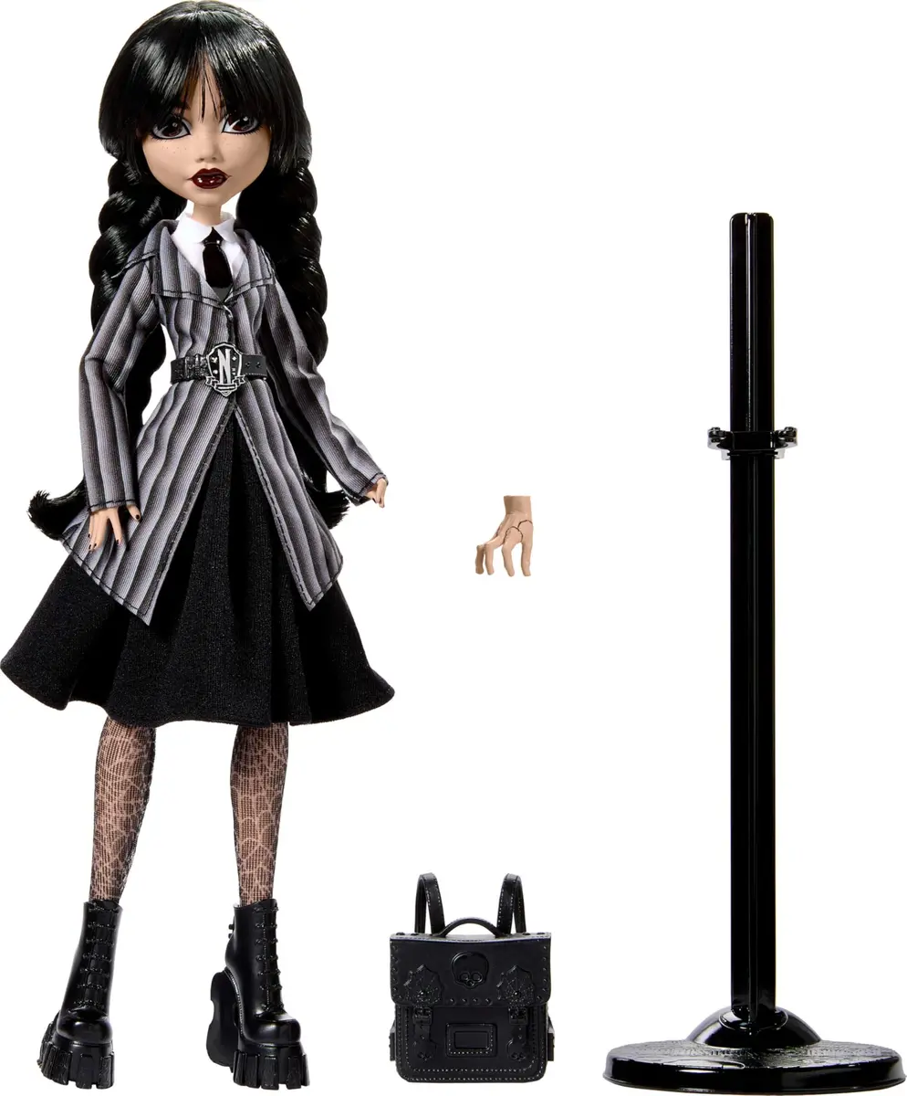 Monster High x Wednesday Addams Doll 29cm (11.4in) | Collectible Doll with Thing & Backpack - view 6